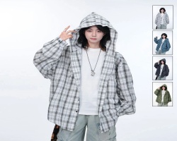 美式格紋防曬衣