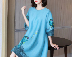 高級冰絲連衣裙